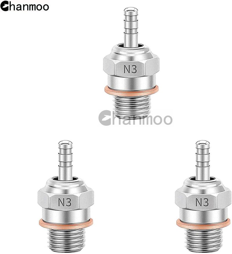 Chanmoo RC Glow Plugs No.3 N3#3 70117H Hot Spark Nitro Engine Parts Replace OS for 1/8 1/10 Scale RC Car Truck Buggy Traxxas Losi HPI Redcat HSP Himoto 3PCS - Image 4